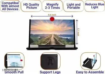 3D Mobile Phone Screen Magnifier with Holder – Home Theater Experience on the Go