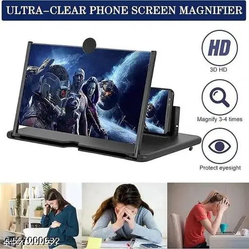 3D Mobile Phone Screen Magnifier with Holder – Home Theater Experience on the Go